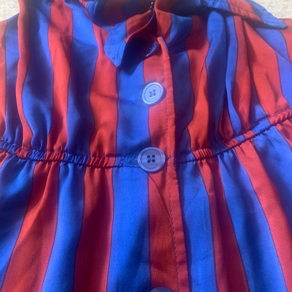 Red and Blue Stripe Halter Dress - Picture 7 of 16